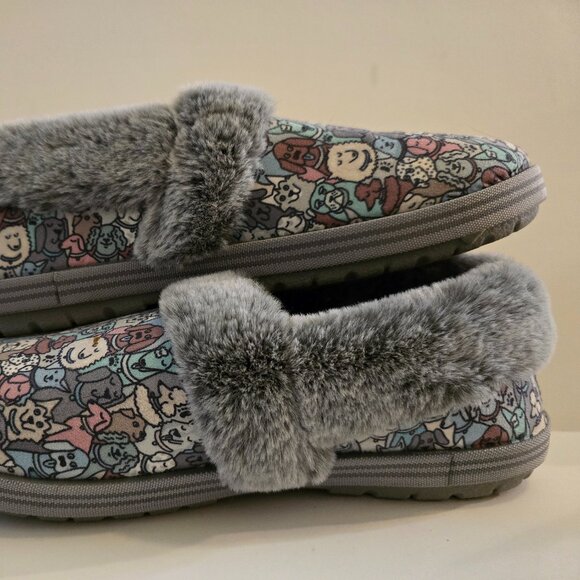 BOBS Skechers Size 9 Memory Foam Slippers DOGS -New - Picture 5 of 9